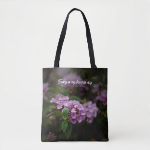 Vandaag Is Mijn Favoriete Dag - Sfeervol Paarse Bl Tote Bag