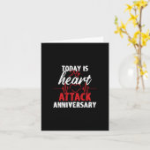 Vandaag is mijn hartaanval Jubileum hartgezondheid Kaart (Gele Bloem)