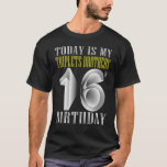 Vandaag is mijn Triplet Brother 16th Birthday Part T-shirt<br><div class="desc">Vandaag is mijn Triplet Brother 16e verjaardag 16 jaar oud.</div>