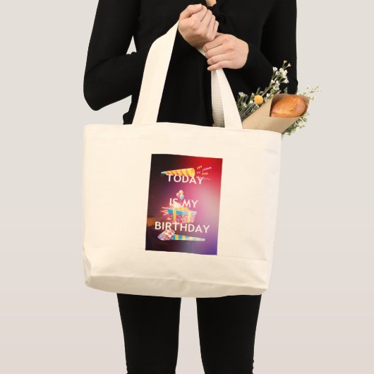 VANDAAG IS MIJN TWEEDE DAG GROTE TOTE BAG (Voorkant (product))