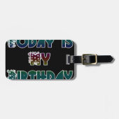 Vandaag is mijn verjaardag Art Print Bagagelabel (Voorkant horizontaal)