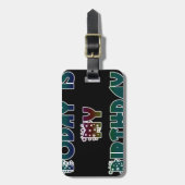 Vandaag is mijn verjaardag Art Print Bagagelabel (Voorkant verticaal)