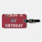 Vandaag is mijn verjaardag Art Print Bagagelabel (Voorkant horizontaal)