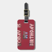 Vandaag is mijn verjaardag Art Print Bagagelabel (Voorkant verticaal)