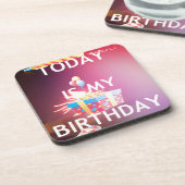 Vandaag is mijn verjaardag Art Print Bier Onderzetter (Linkerzijde)