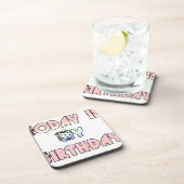 Vandaag is mijn verjaardag Art Print Bier Onderzetter (Rechterzijde)