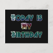 Vandaag is mijn verjaardag Art Print Briefkaart (Voorkant)