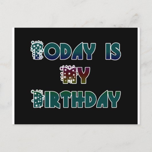 Vandaag is mijn verjaardag Art Print Briefkaart (Voorkant)