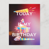 Vandaag is mijn verjaardag Art Print Briefkaart (Voorkant)