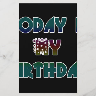 Vandaag is mijn verjaardag Art Print Briefpapier
