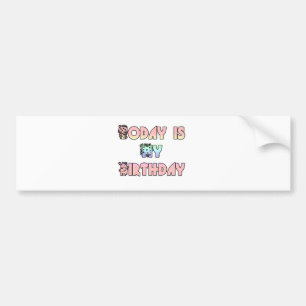 Vandaag is mijn verjaardag Art Print Bumpersticker