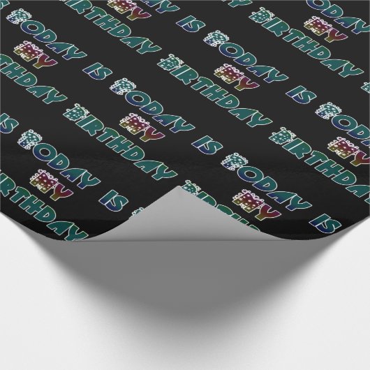 Vandaag is mijn verjaardag Art Print Cadeaupapier (Hoek)