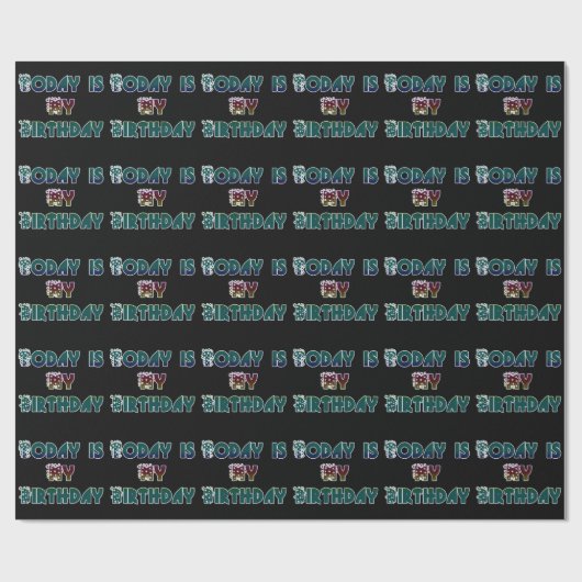 Vandaag is mijn verjaardag Art Print Cadeaupapier (Vlak)