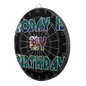 Vandaag is mijn verjaardag Art Print Dartbord (Voorkant Rechts)