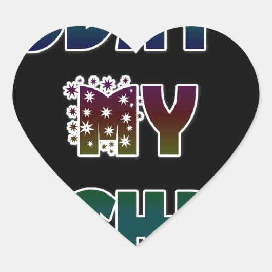 Vandaag is mijn verjaardag Art Print Hart Sticker (Voorkant)