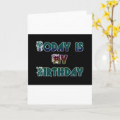 Vandaag is mijn verjaardag Art Print Kaart (Gele Bloem)