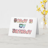 Vandaag is mijn verjaardag Art Print Kaart (Gele Bloem)
