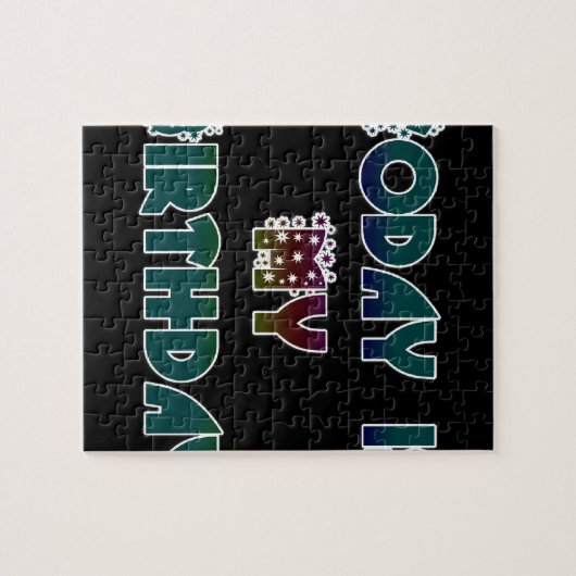 Vandaag is mijn verjaardag Art Print Legpuzzel (Horizontaal)