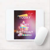 Vandaag is mijn verjaardag Art Print Muismat (Met muis)