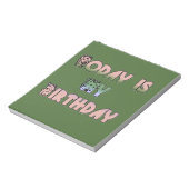 Vandaag is mijn verjaardag Art Print Notitieblok (Linkerzijde)