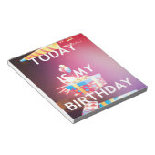 Vandaag is mijn verjaardag Art Print Notitieblok (Schuin)