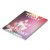 Vandaag is mijn verjaardag Art Print Notitieblok (Linkerzijde)