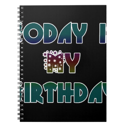 Vandaag is mijn verjaardag Art Print Notitieboek (Voorkant)