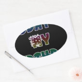 Vandaag is mijn verjaardag Art Print Ovale Sticker (Envelop)