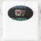 Vandaag is mijn verjaardag Art Print Ovale Sticker (Tas)