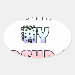 Vandaag is mijn verjaardag Art Print Ovale Sticker