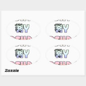 Vandaag is mijn verjaardag Art Print Ovale Sticker (Vel)