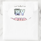 Vandaag is mijn verjaardag Art Print Ovale Sticker (Tas)