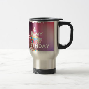 Vandaag is mijn verjaardag Art Print Reisbeker