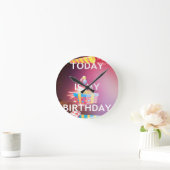 Vandaag is mijn verjaardag Art Print Ronde Klok (Huis)