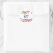 Vandaag is mijn verjaardag Art Print Ronde Sticker (Tas)