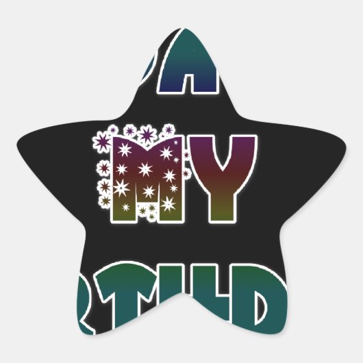 Vandaag is mijn verjaardag Art Print Ster Sticker (Voorkant)