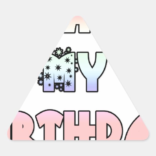 Vandaag is mijn verjaardag Art Print Sticker (Voorkant)