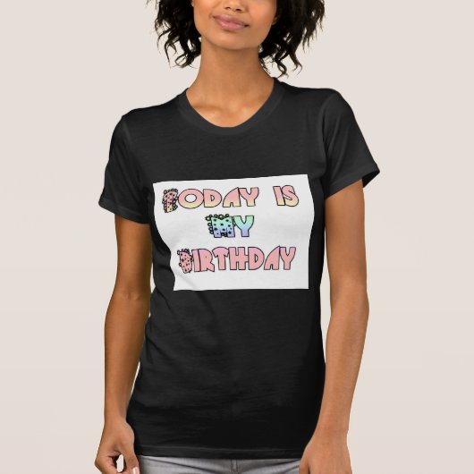 Vandaag is mijn verjaardag Art Print T-shirt (Voorkant)