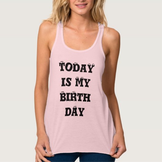 Vandaag is mijn verjaardag Art Print Tanktop (Voorkant)
