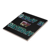 Vandaag is mijn verjaardag Art Print Tegeltje (Zijkant)
