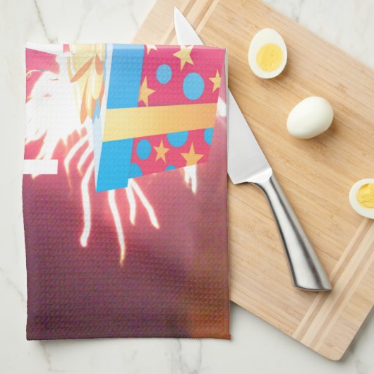 Vandaag is mijn verjaardag Art Print Theedoek (Quarter Fold)