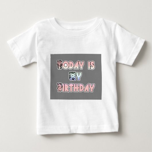 Vandaag is mijn verjaardag Baby Pink Art Print (Voorkant)
