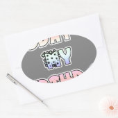 Vandaag is mijn verjaardag Baby Pink Art Print Ovale Sticker (Envelop)