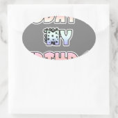 Vandaag is mijn verjaardag Baby Pink Art Print Ovale Sticker (Tas)