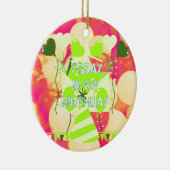 Vandaag is mijn verjaardag keramisch ornament (Rechts)