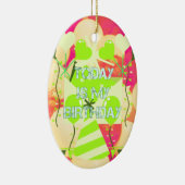 Vandaag is mijn verjaardag keramisch ornament (Rechts)