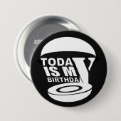Vandaag is mijn verjaardag ronde button 7,6 cm (Voorkant /achterkant)