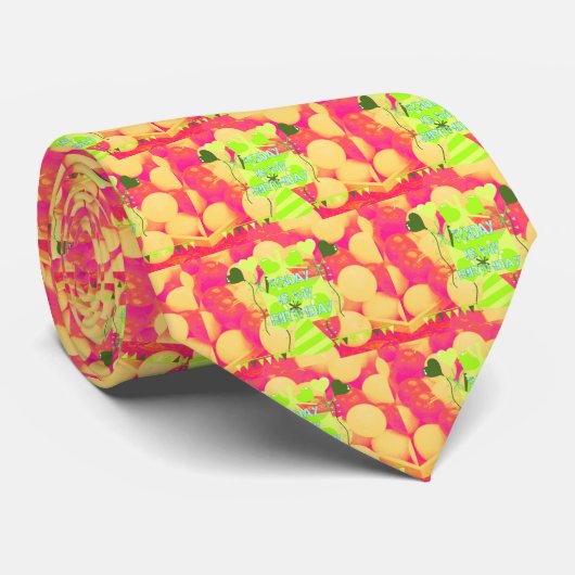 Vandaag is mijn verjaardag stropdas (Opgerold)