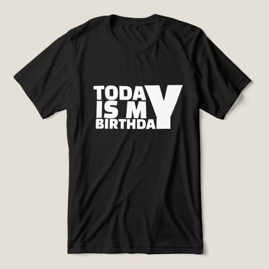 Vandaag is mijn verjaardag Tri-Blend shirt (Design voorkant)
