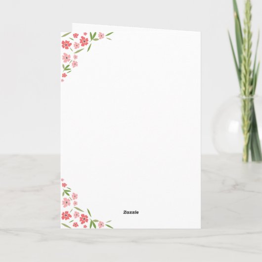 Vandaag is Moederdag Floral Holiday Kaart (Achterkant)